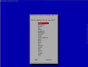 Debian Installation wizard
